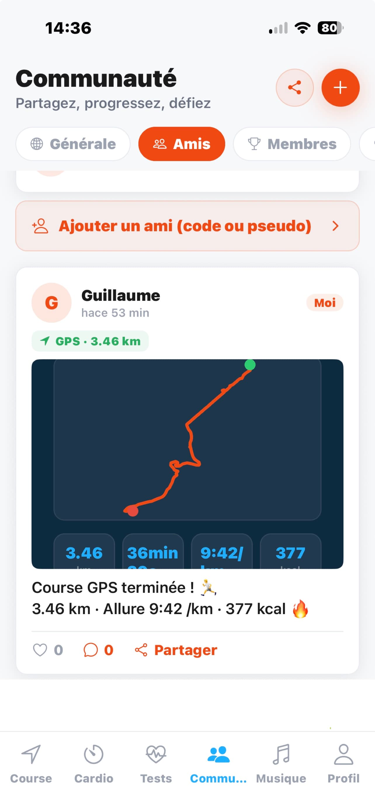 Run Expert — écran 1